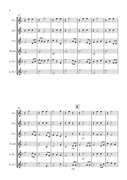 Brahms Lullaby for Flute Quartet image number null