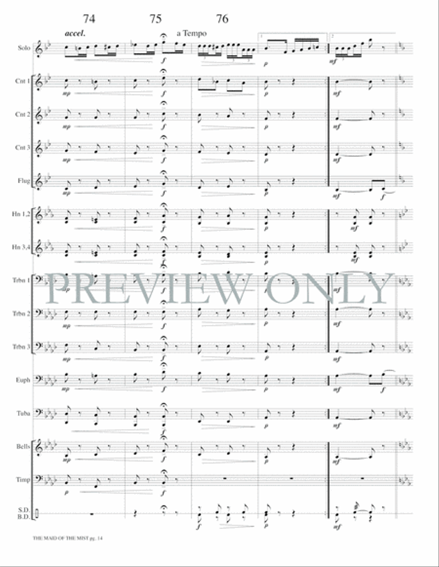 The Maid of the Mist Small Ensemble scores gallery preview page 16