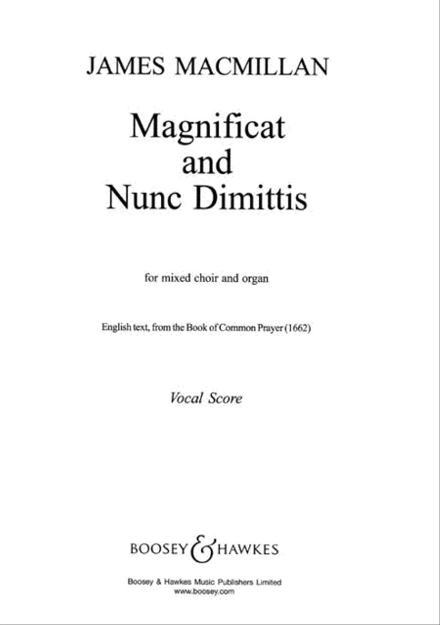 Magnificat and Nunc Dimittis Choir scores gallery preview page 1