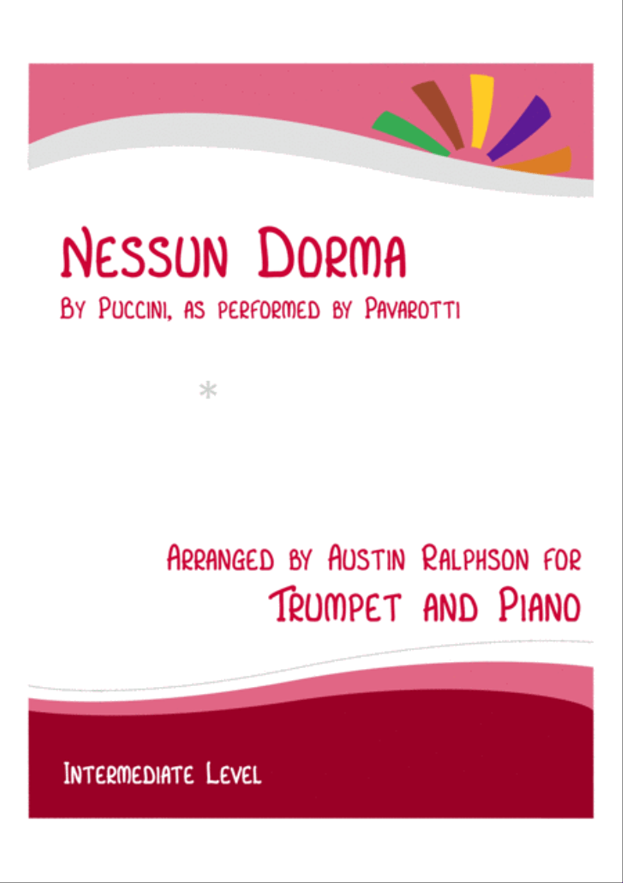 Nessun Dorma - trumpet and piano with FREE BACKING TRACK to play along image number null