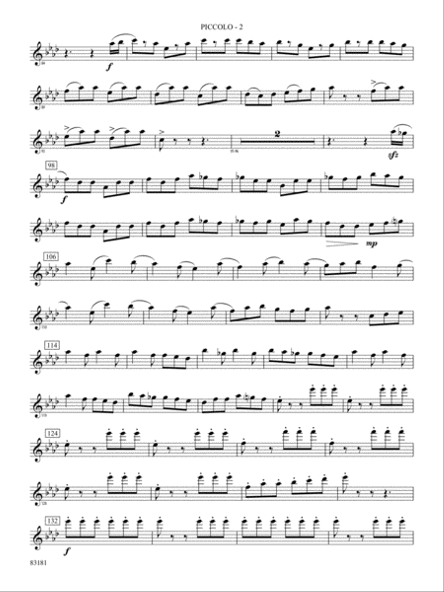 The Irish Washerwoman (from the Irish Suite): Piccolo Concert Band scores gallery preview page 2