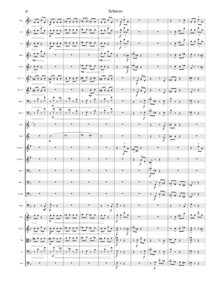 Scherzo from Tschaikowsky's Sym. #4. Full children/youth orchestra. Score & parts. image number null
