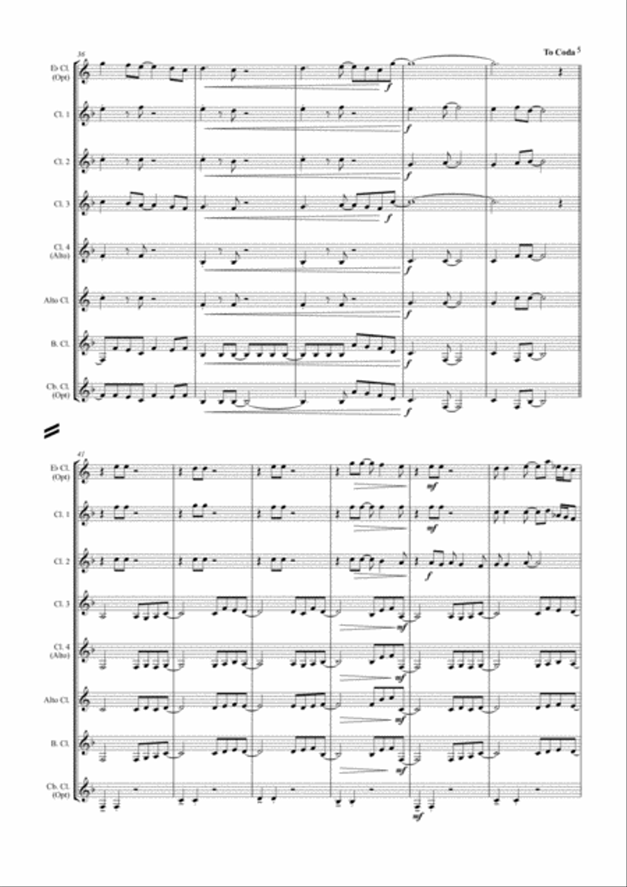 Don't Stop Believin' Woodwind Ensemble scores gallery preview page 5