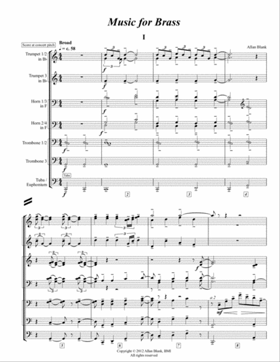 [Blank] Music for Brass Brass Ensemble scores gallery preview page 5