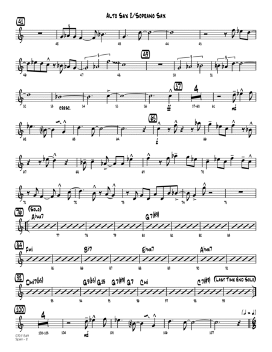 Soprano sax online sheet music
