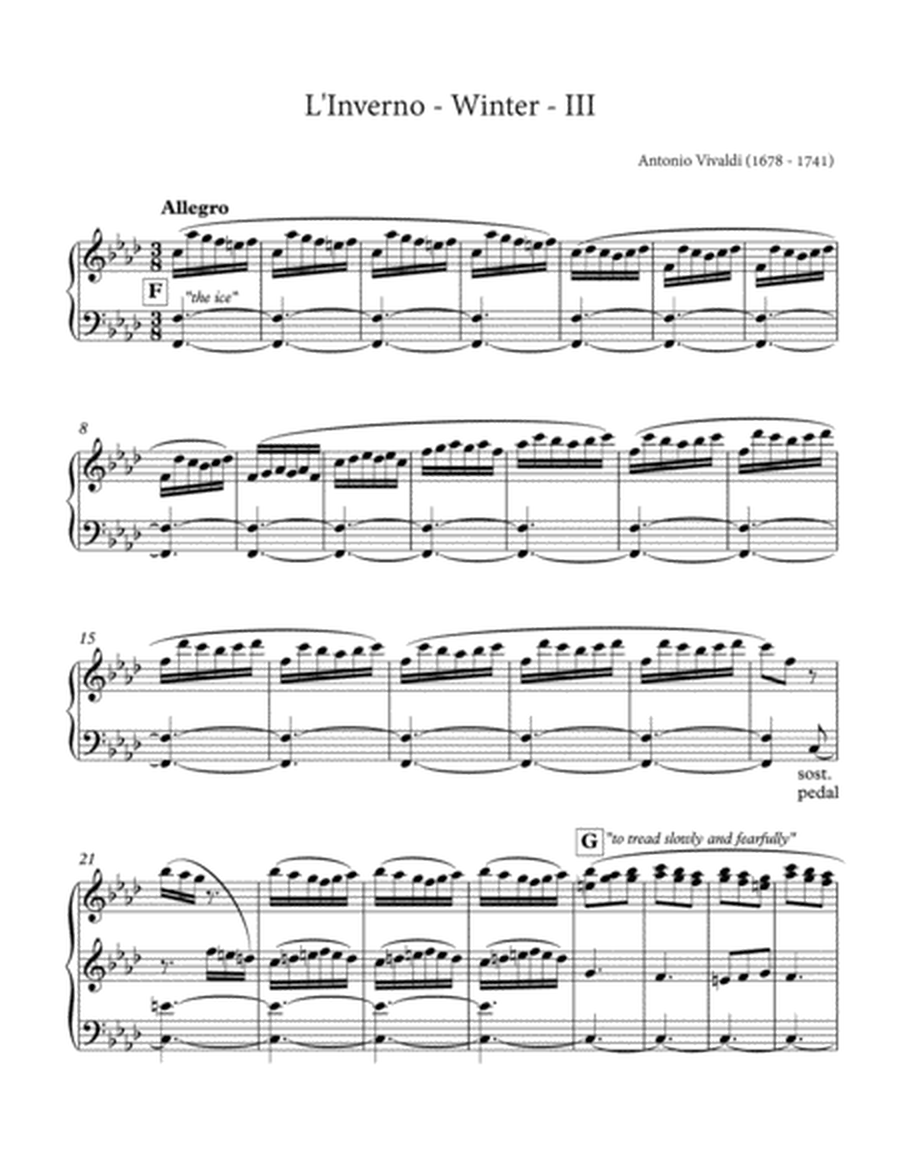 Vivaldi-The Four Seasons-Winter III.Allegro( Piano Solo) image number null