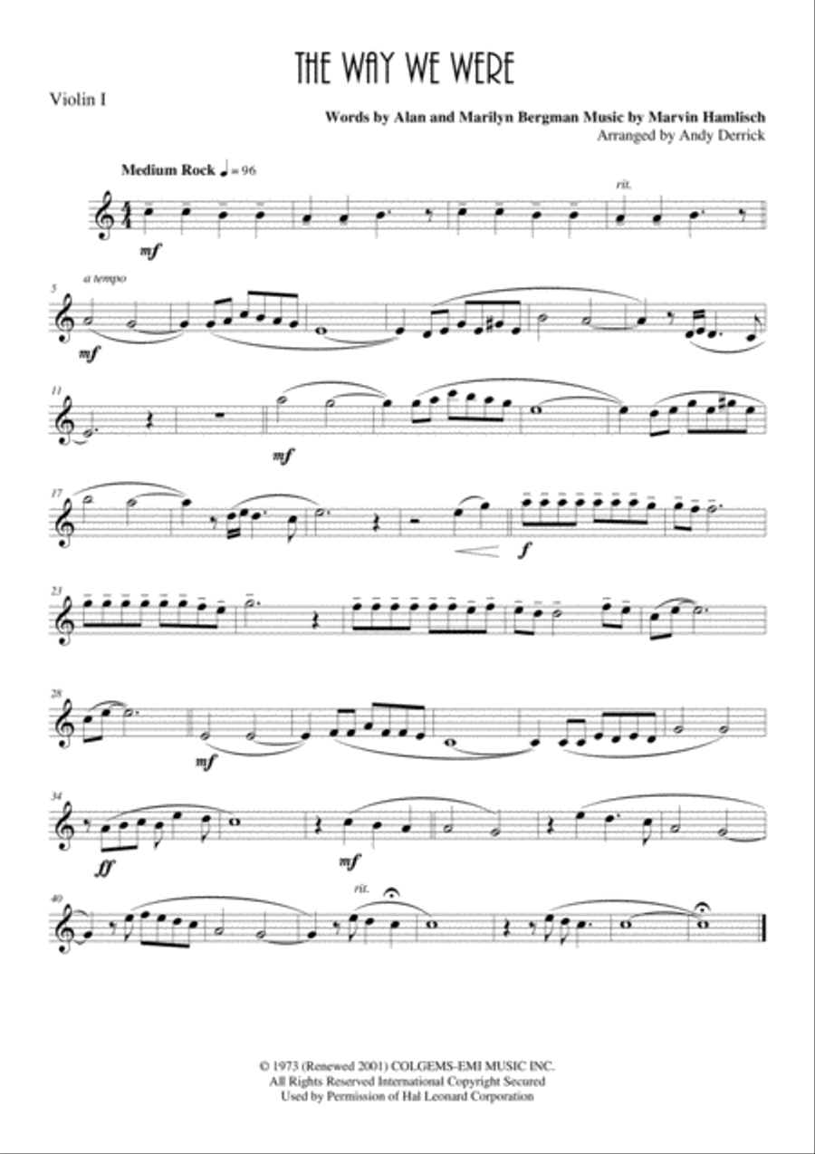The Way We Were String Quartet scores gallery preview page 4