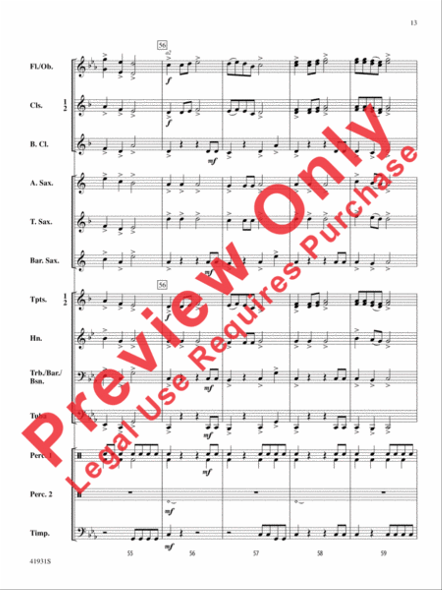 Sandstorm! Concert Band scores gallery preview page 14