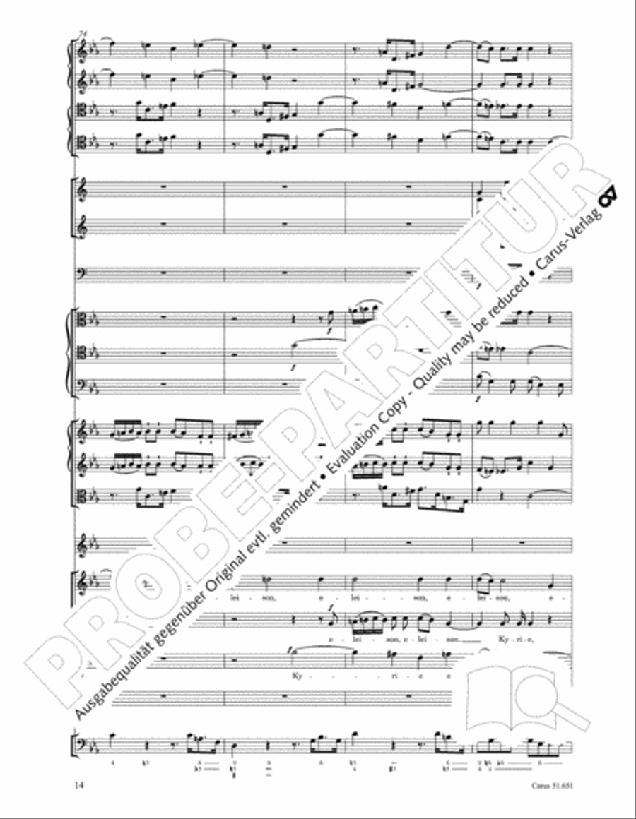 C Minor Mass, K. 427 (Missa in c KV 427) 4-Part scores gallery preview page 30