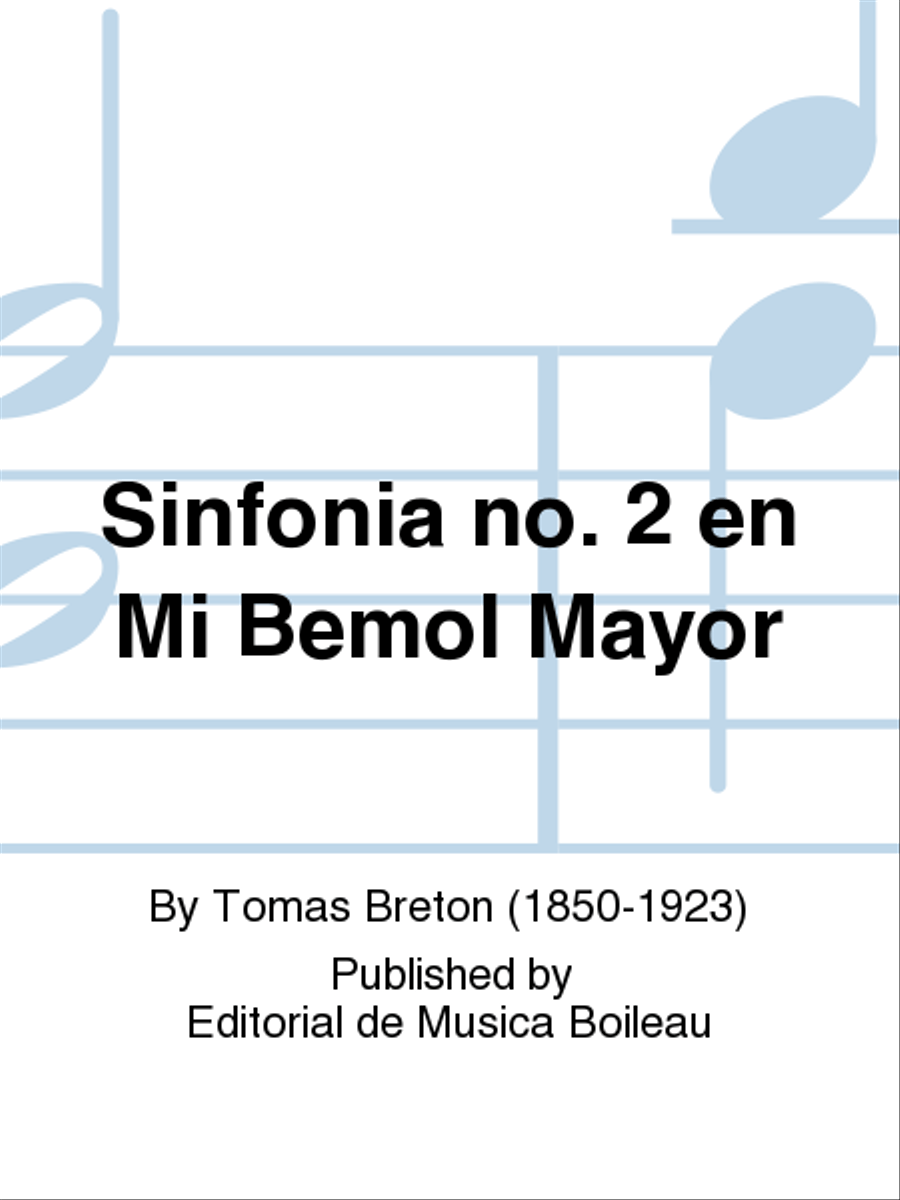 Sinfonia no. 2 en Mi Bemol Mayor Orchestra scores gallery preview page 1