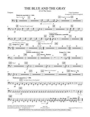 The Blue And The Gray (Young Band Edition) - Timpani
