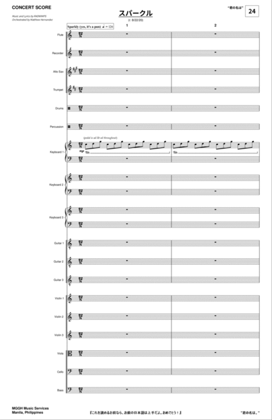 Sparkle Small Ensemble scores gallery preview page 1