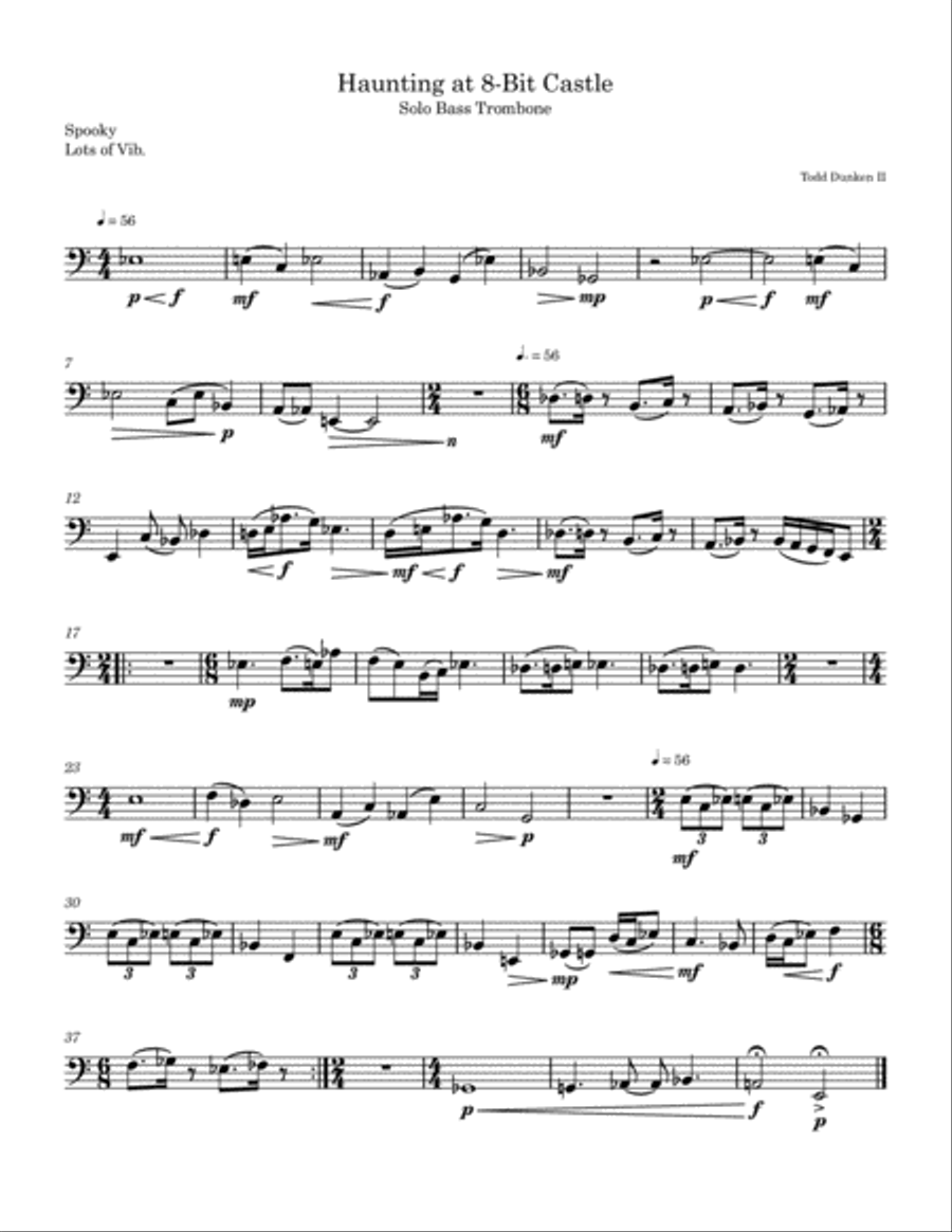Haunting at 8-Bit Castle Small Ensemble scores gallery preview page 1