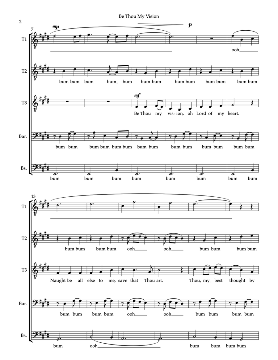 Be Thou My Vision (from “Eventide”) TTBB scores gallery preview page 2