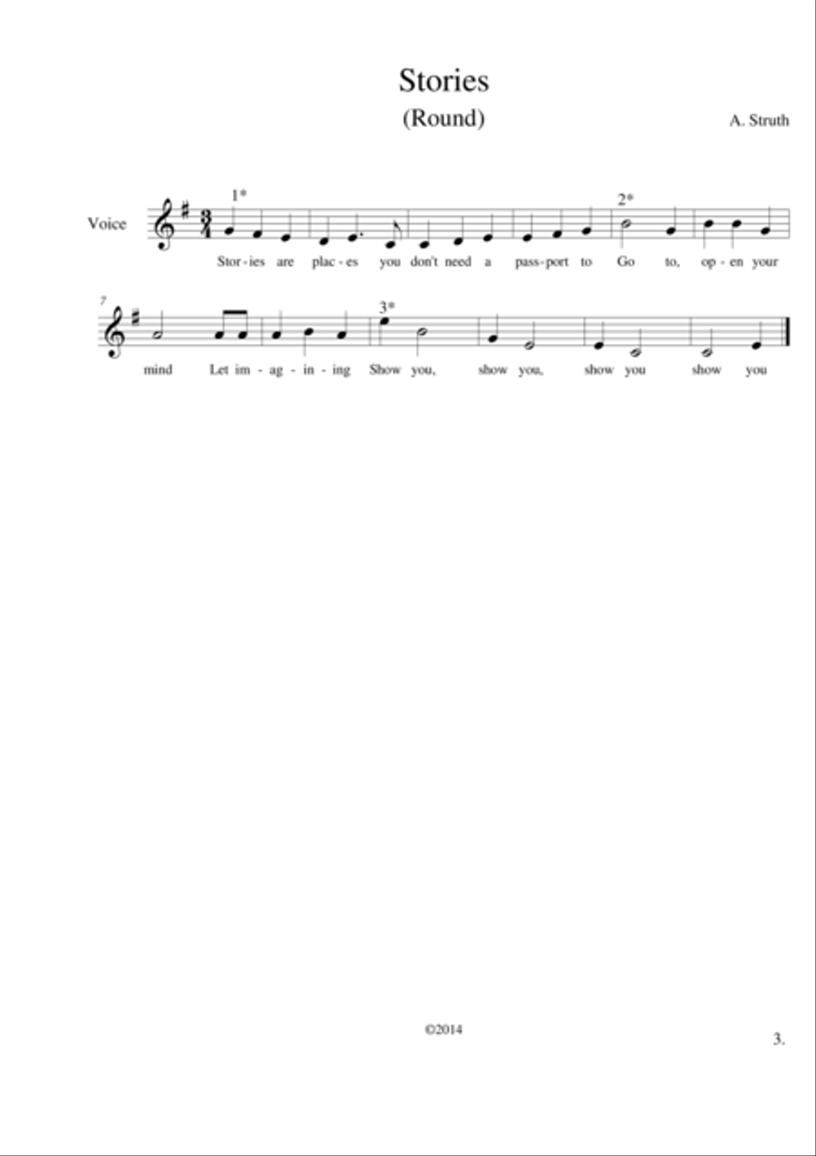Rhythmic Rounds Book Choir scores gallery preview page 5