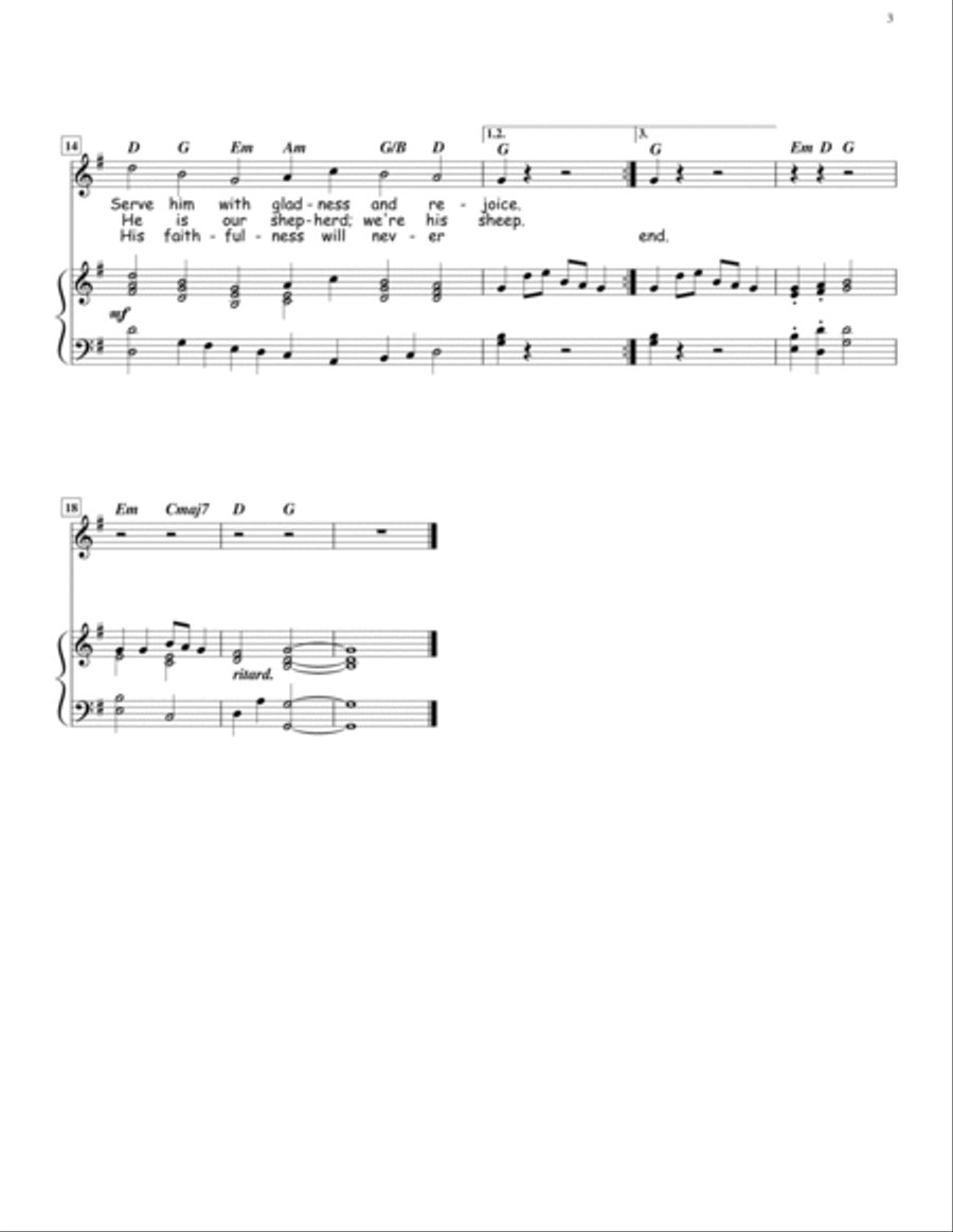 All People on the Earth, Sing Out! (OLD HUNDREDTH) Unison Choir scores gallery preview page 3