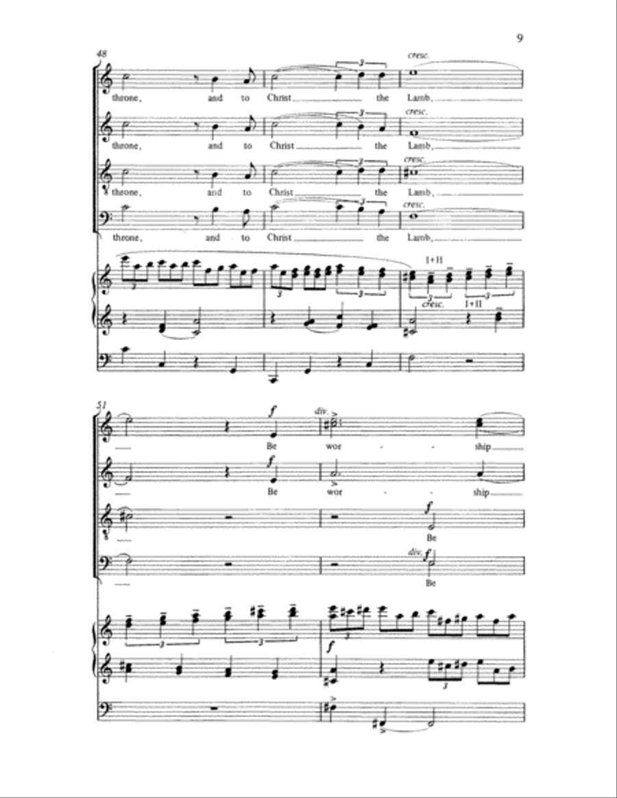 A Song to the Lamb 4-Part scores gallery preview page 6