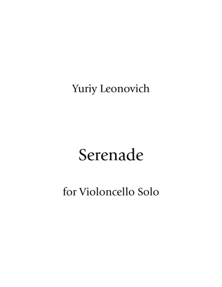 Serenade for Cello Solo image number null