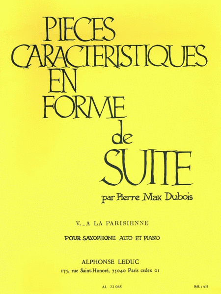 Pieces Caracteristiques Op.77 No.4 - A La Parisienne (alto Saxophone