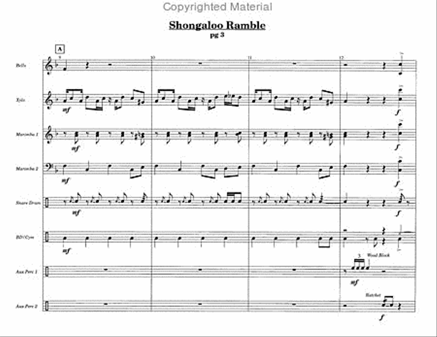 Shongaloo Ramble Percussion Ensemble scores gallery preview page 4