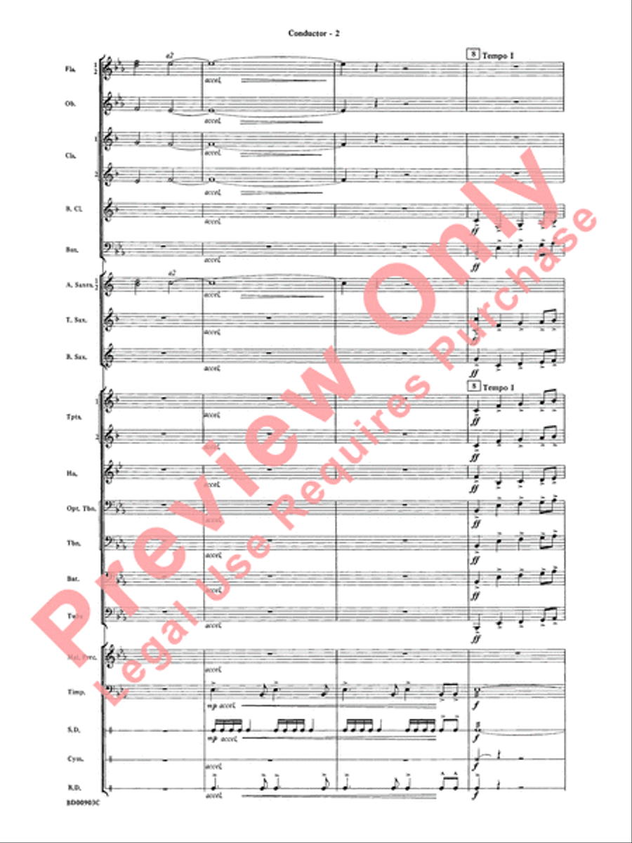 Crestar Overture Crestar Overture Concert Band scores gallery preview page 5