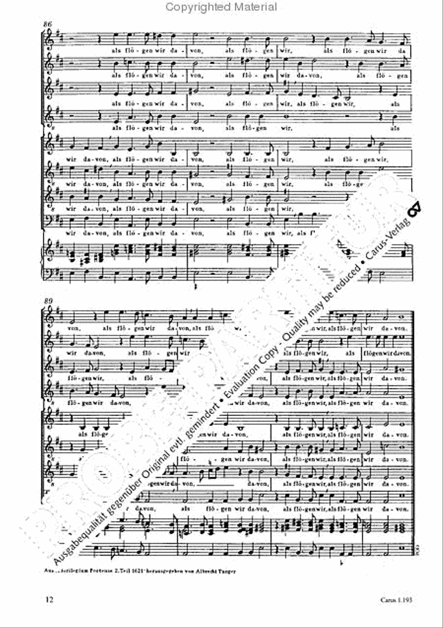 Unser Leben wahret siebzig Jahr Choir scores gallery preview page 13
