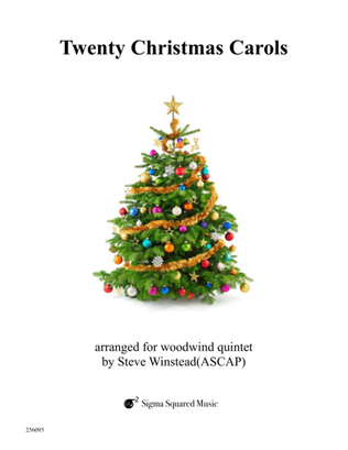 Book cover for Twenty Christmas Carols for Woodwind Quintet