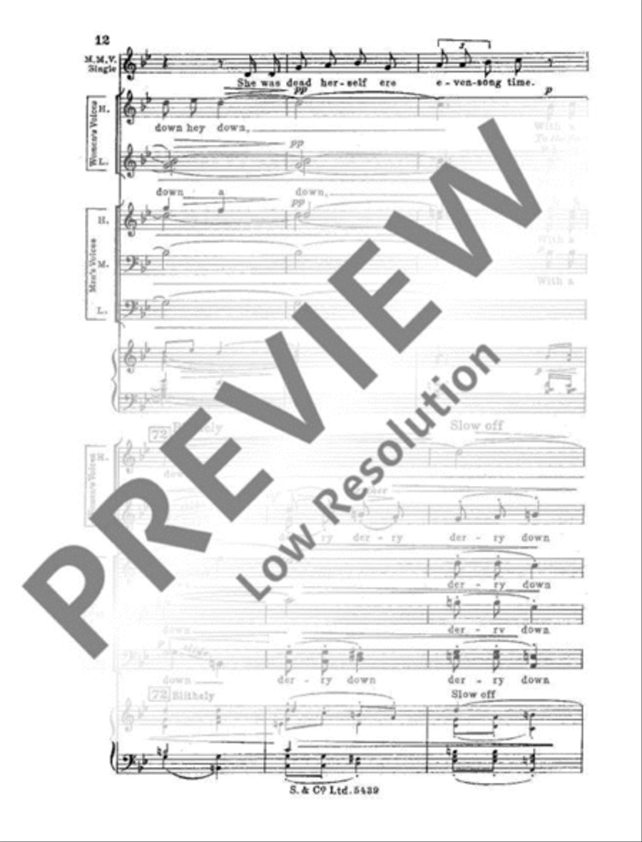 The three Ravens Mixed Choir scores gallery preview page 15