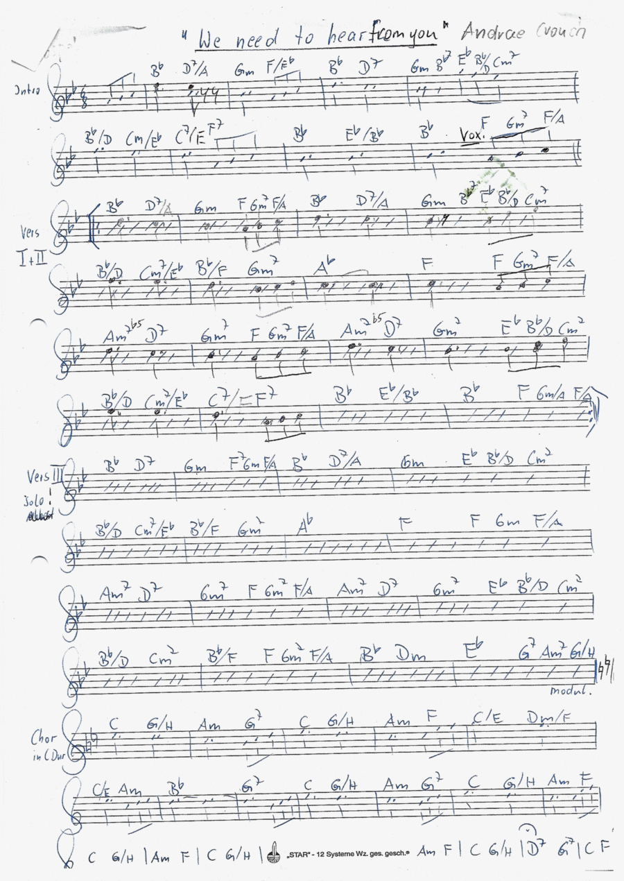 We need to hear from you We need to hear from you Easy Piano scores gallery preview page 1