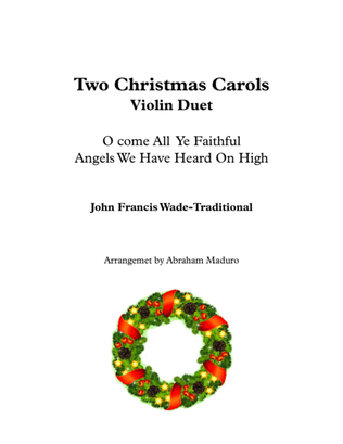 Book cover for Two Christmas Carols Violin Duet