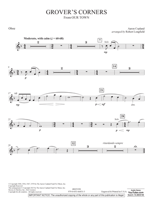 Grover's Corners (from Our Town) (arr. Robert Longfield) - Oboe