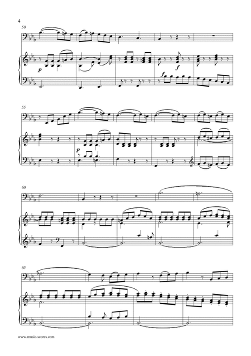 3rd Movement, Rondo, from Mozart's Horn Concerto no.4 0 - Bassoon and Piano image number null