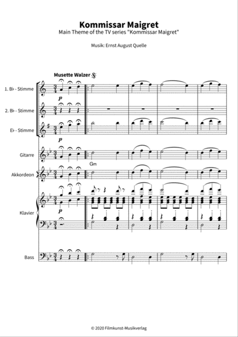 Kommissar Maigret Kommissar Maigret Orchestra scores gallery preview page 3