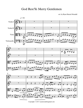 Book cover for God Rest Ye Merry Gentlemen - String Quartet