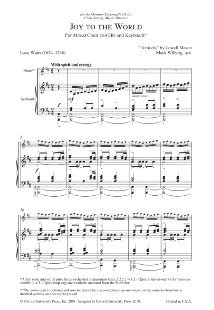 Joy to the world! 4-Part scores gallery preview page 2