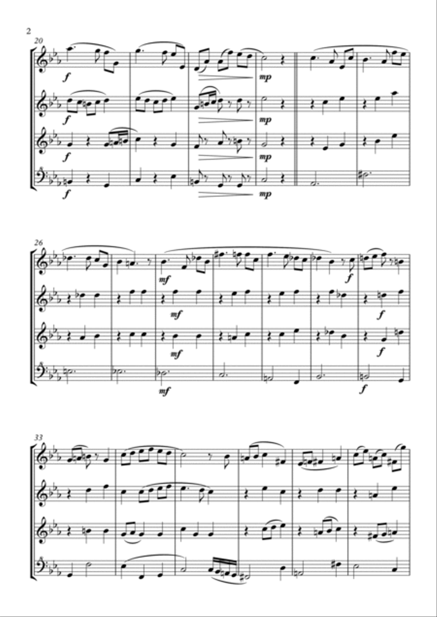 Sarabande - Recorder Quartet Chamber Music scores gallery preview page 2
