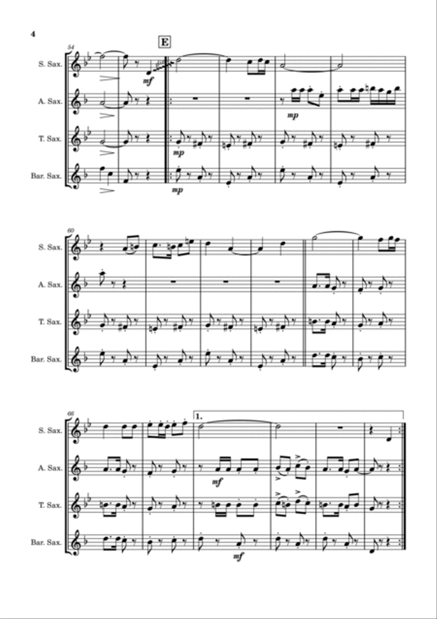 Thunderbirds Thunderbirds Woodwind Quartet scores gallery preview page 4