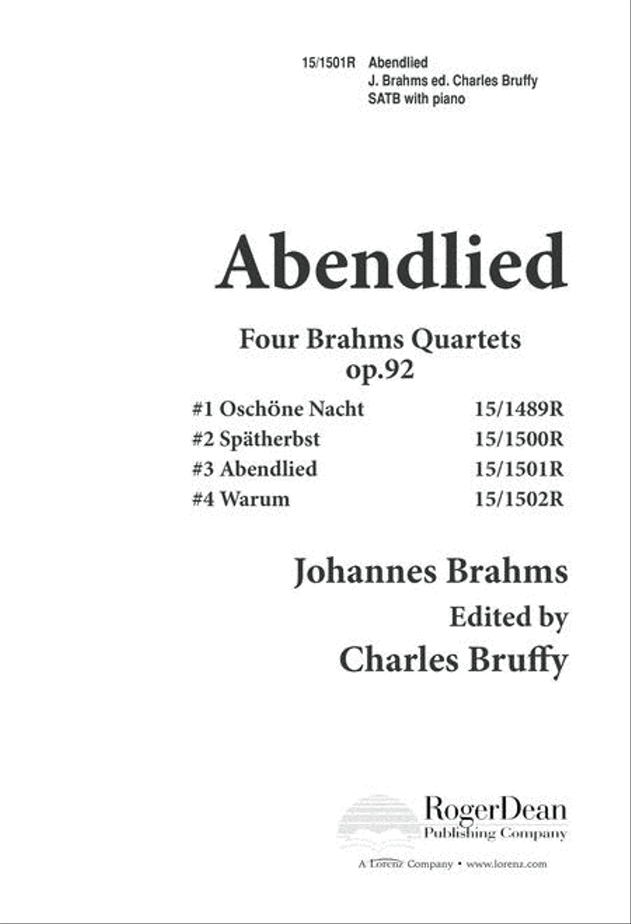 Abendlied 4-Part scores gallery preview page 1