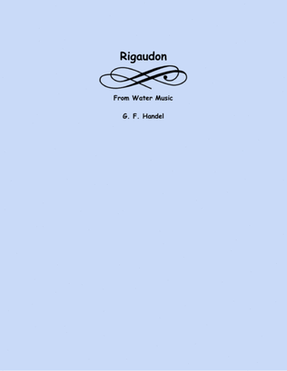 Rigaudon in G from Water Music