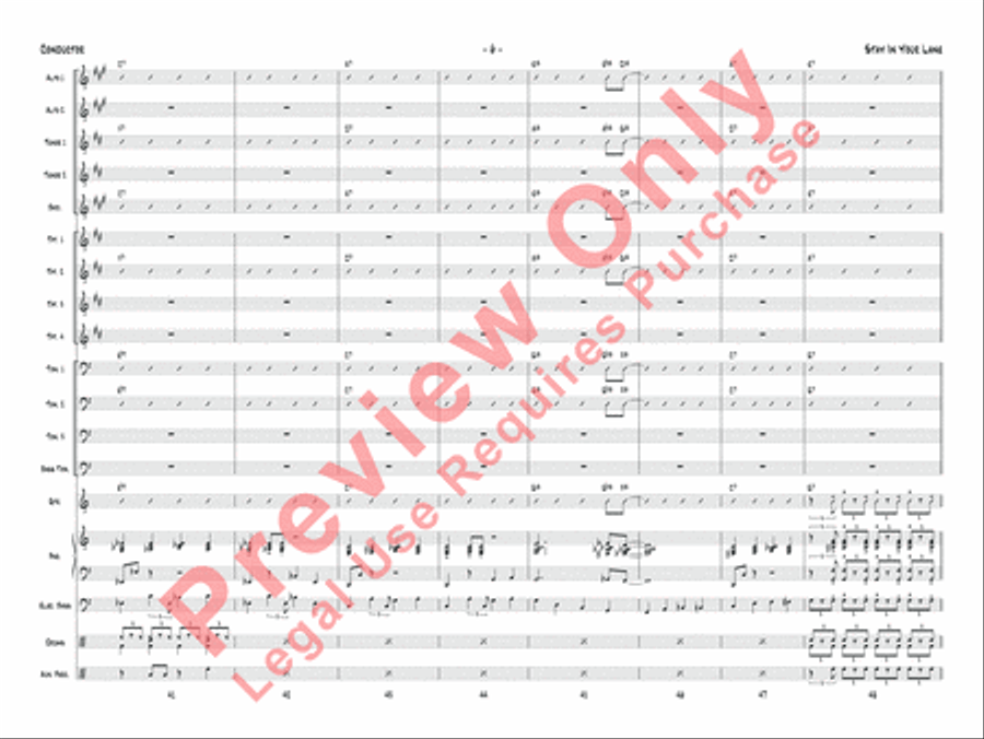 Stay in Your Lane Jazz Ensemble scores gallery preview page 9