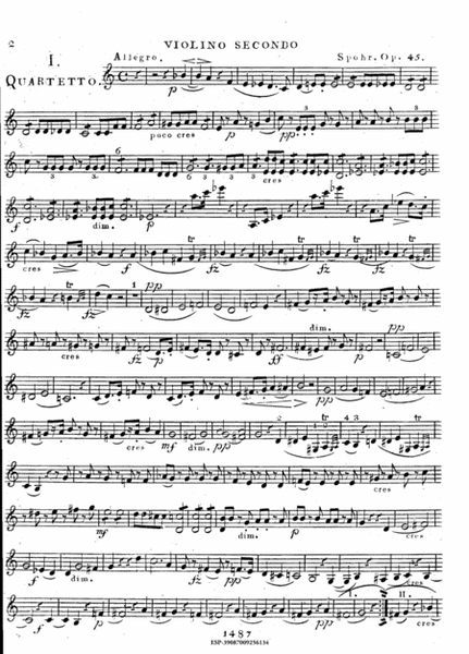 Trois quatuors pour deux violons, viola et violoncelle, oe. 45, no. 1