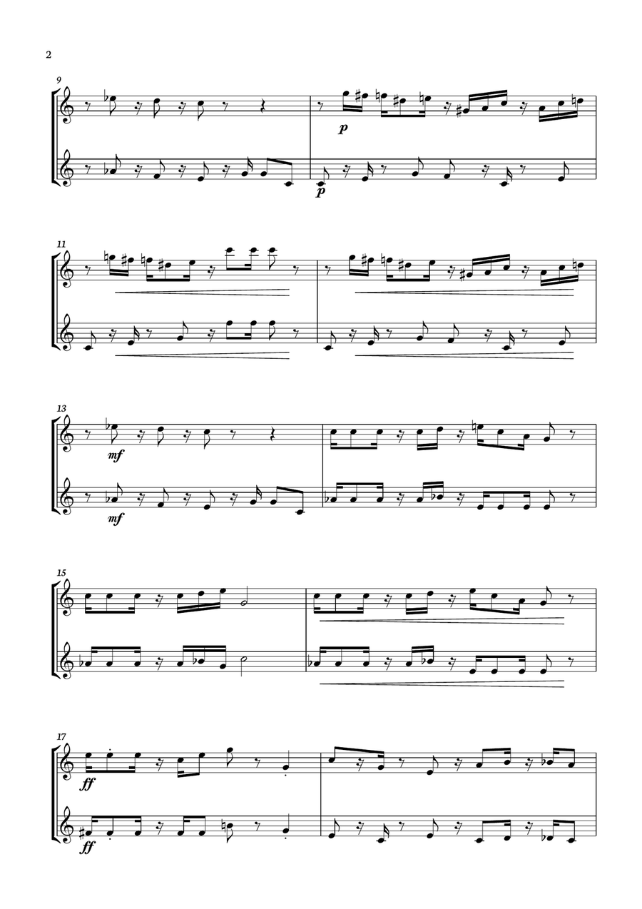 Super Mario Bros. Opus Woodwind Duet scores gallery preview page 2