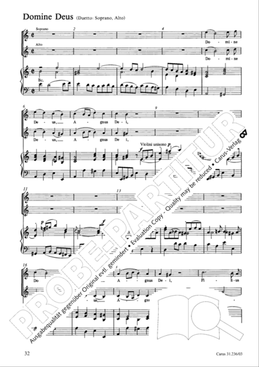 Mass in G Major 4-Part scores gallery preview page 33