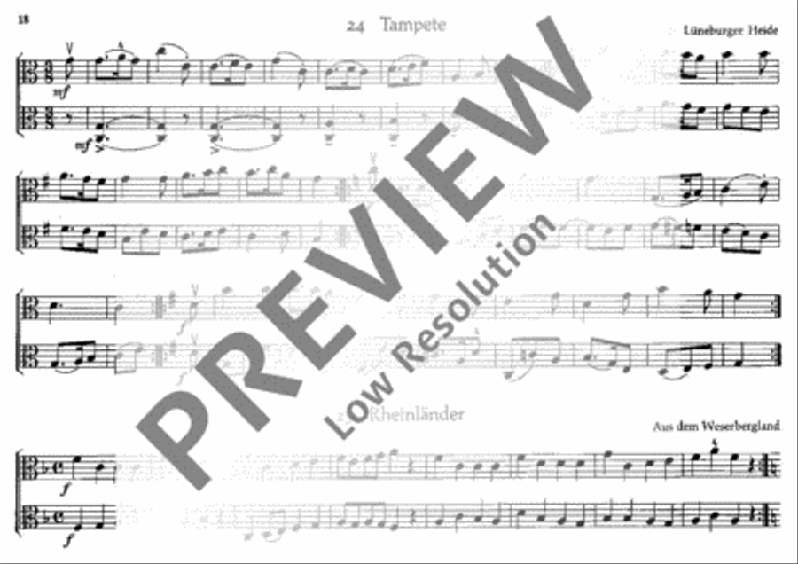 Tanzbüchlein für zwei Bratschen Viola scores gallery preview page 18