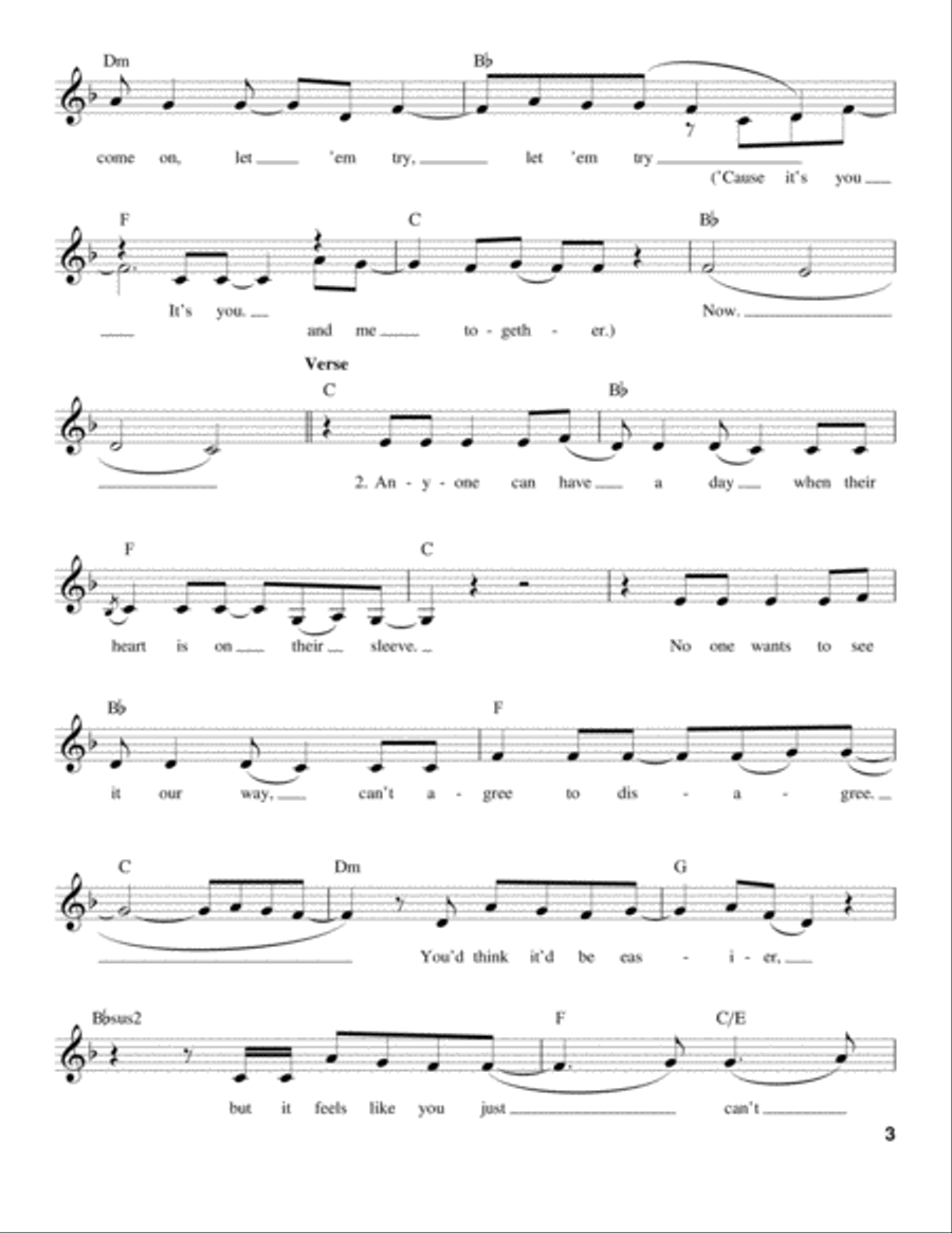 You And Me Together Voice scores gallery preview page 3