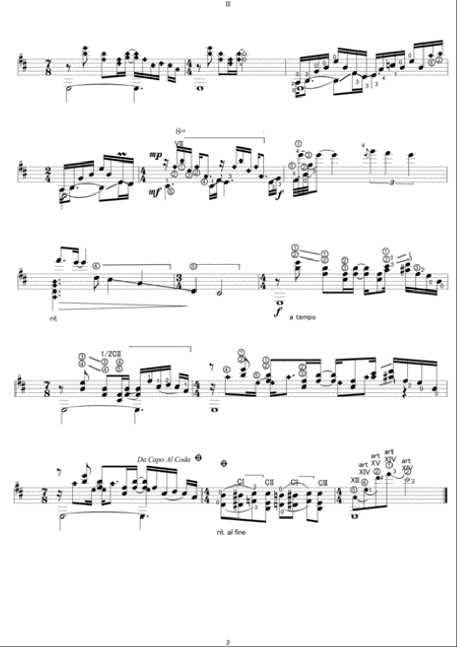 Five Impromptus Classical Guitar scores gallery preview page 5