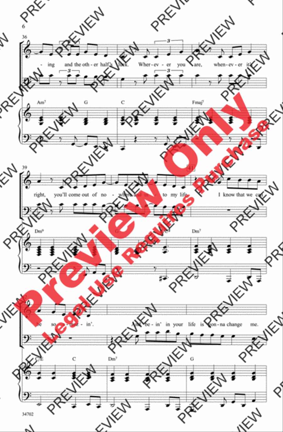 Haven't Met You Yet 3-Part scores gallery preview page 6