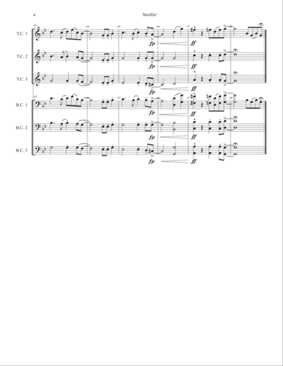 Strollin' Small Ensemble scores gallery preview page 4