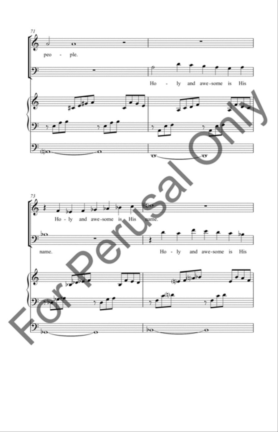 Psalm 111 4-Part scores gallery preview page 12