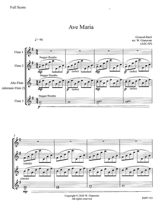 Gounod-Bach - Ave Maria for 3 flutes